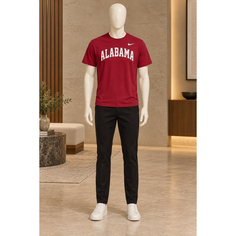 Nike Mens T-Shirt Alabama Crimson Tide Graphic Athletic Cut Red Large